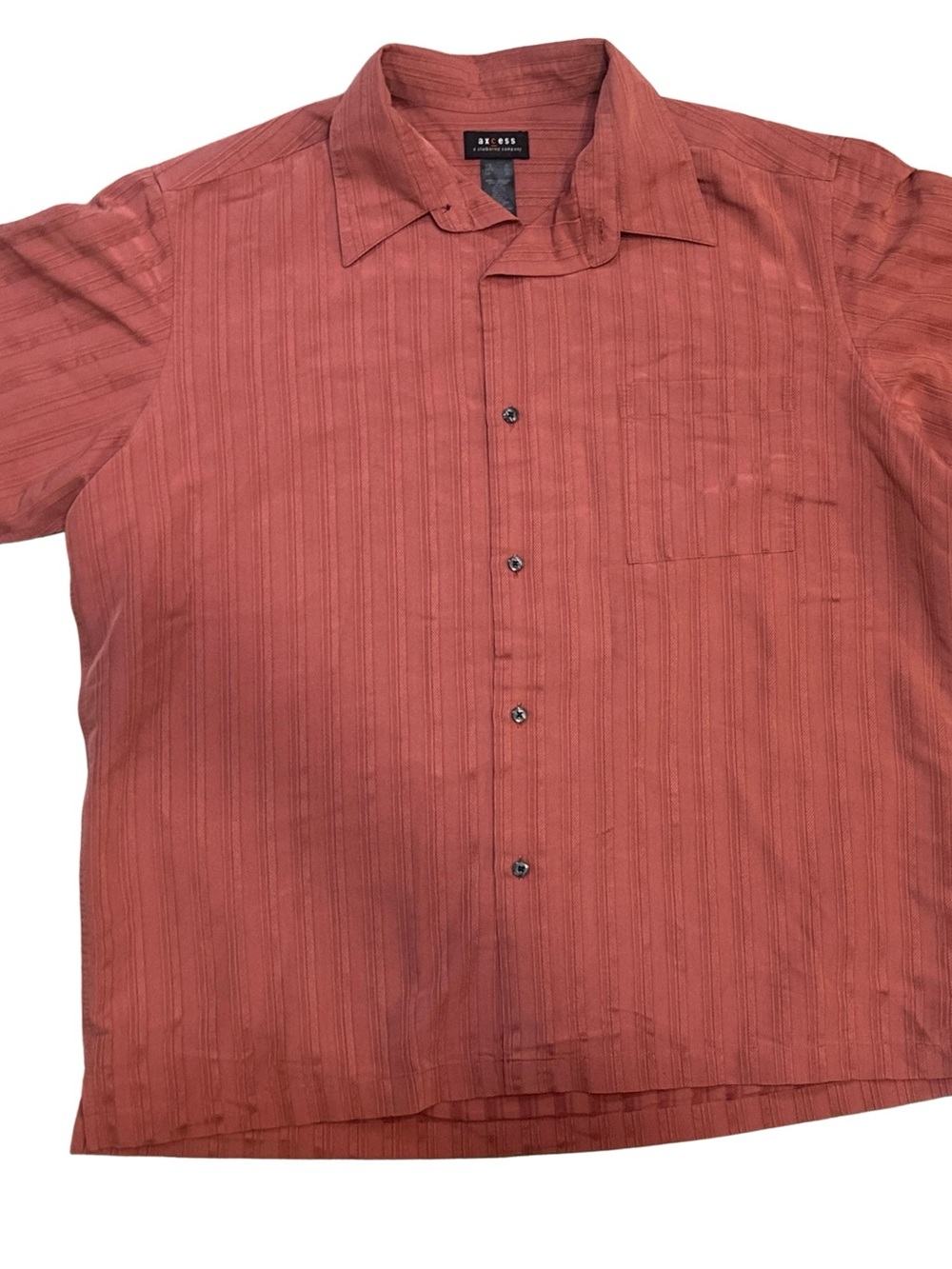 Axcess Men's Short-Sleeve Button-Down Shirt in Rust